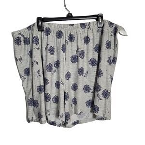 Sonoma Lounge/Sleep Shorts, 3X, NWT, Heather Gray/Blue